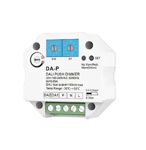 DA-P 100-240VAC DALI Dimmer Push Dim Switch DALI Controller Dimming speed adjustable by rotary knob