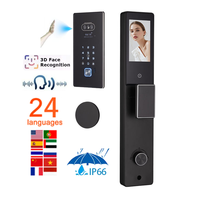 Kunci Pintu Pintar Sidik Jari TUYA APP, Pengenalan Wajah, Kunci Sidik Jari dengan Kamera, Kunci Digital Pintar Biometrik, Harga Pabrik