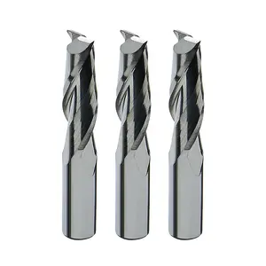 Carbide Milling Cutter Tungsten Steel Wood Milling Cutter 6mm Diameter Double Flutes Spiral Milling Cutter For Wood