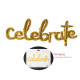 Globo de lámina metálica con letras de mayúsculas conectadas para celebrar, ecológico, en dorado y oro rosa, para decoración de fiestas y celebraciones. - Product Image 2