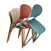Современный дешевый полипропиленовый пластиковый обеденный стул высокого качества, дышащий пластиковый стул для столовой, стул для ресторана