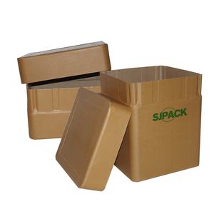 Tambor de Transporte Cuadrado de Cartón Kraft Reciclable para Alimentos, Productos Químicos, Aditivos Farmacéuticos, Venta Directa de Fábrica - Product Image 1