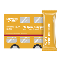 LIFEWORTH 100% Arabica Premium Cold Brew Espresso Instant Coffee Concentré Packet