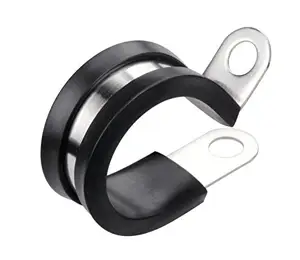 China Suppliers Stainless Steel 201 Rubber Lined R Hose Clamp Pipe Clips