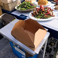 Contenants alimentaires jetables en papier kraft étanches imprimés UV biodégradables recyclables personnalisables pour le chewing-gum à sushi