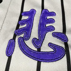 Yüceltilmiş beyzbol forması özel işlemeli Logo tasarım spor beyzbol tişörtü