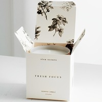 Boîte de papier cadeau pliable sur mesure écologique finition mate carton pour parfums bougie