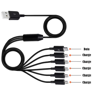 Cable Divisor <span class=keywords><strong>Micro</strong></span> <span class=keywords><strong>USB</strong></span> Tipo C 6 en 1, Cable de Carga de Datos <span class=keywords><strong>USB</strong></span> 2.0 <span class=keywords><strong>a</strong></span> 6 <span class=keywords><strong>Micro</strong></span> <span class=keywords><strong>USB</strong></span> Tipo C para iPhone 15 16 17 Xiaomi Tablet Pad - Product Image 4