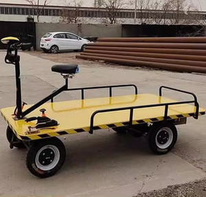 New Pure <b>Four</b>-<b>wheel</b> Flatbed Logistics Workshop Warehouse Factory Truck Transport <b>Trolley</b> - Product Image 3