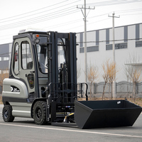Chariot élévateur électrique compact tout-terrain 1T 2T 3T 4T 5T avec siège, hauteur de levage 3m 4m 5m, batterie lithium, pour entrepôt - Livraison gratuite