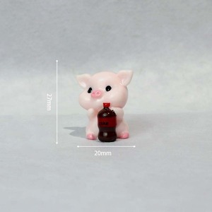 6 phong cách phim hoạt hình mới Lợn nhỏ với cảnh quan thực phẩm làm vườn trong chậu đồ trang trí quà tặng những người yêu thích lợn tự làm nhỏ phù hợp với nhựa thủ công - Product Image 6