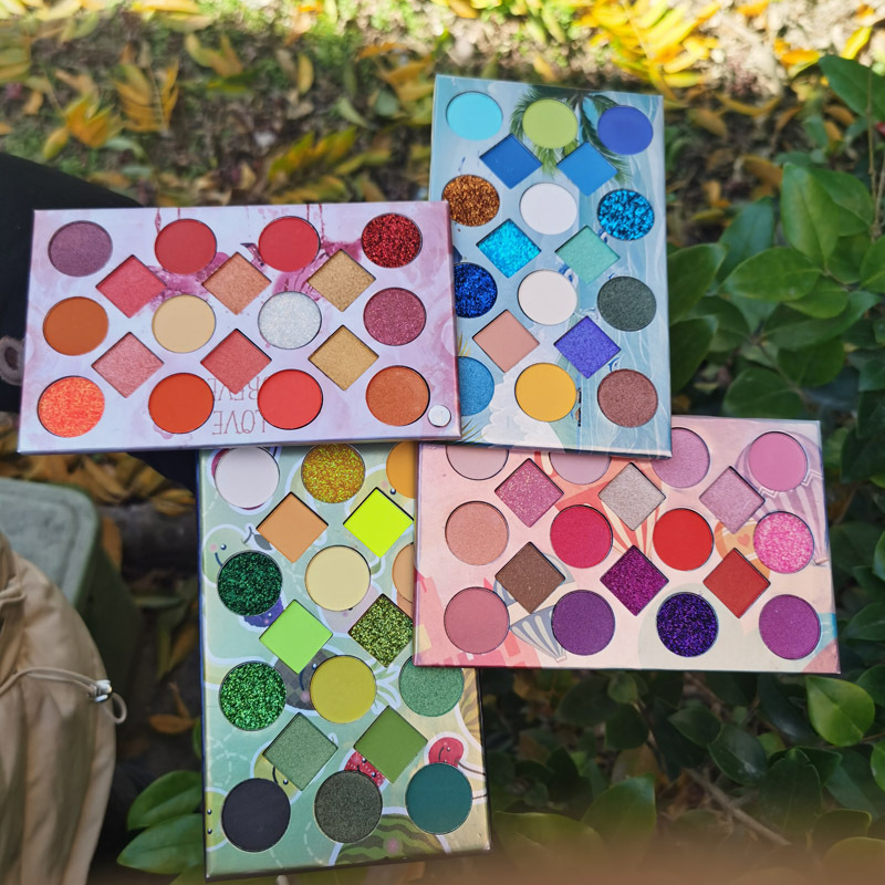 OEM Hot Sale Cosmetics Wholesale 72 Color 4 Pages Shimmer and Shine Makeup Eyeshadow Palette Private Label Eye Shadow