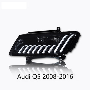Faro Full LED per Audi <span class=keywords><strong>Q5</strong></span> 2008-2018, Modifica con Luci Diurne, Indicatori di Direzione Sequenziali, Lenti Proiettore, 12V, Nuovo - Product Image 1