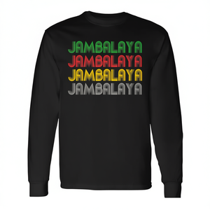 Camiseta de manga larga con diseño de comida retro Jambalaya, diseño de comida reconfortante, talla unisex para adultos - Product Image 2