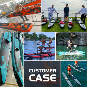 Favori yeni tasarım şişme tek su bisikleti pedalo pedallı bot yüzer bisiklet için satış - Product Image 5