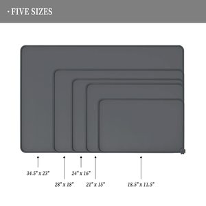 Tapis d'alimentation pour chien en silicone rectangulaire multi-usages personnalisé, tapis antidérapant pour gamelle avec motif uni, tapis d'alimentation imperméable - Product Image 2