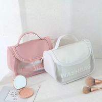 Pochette cosmétique imperméable en PVC - Pochette cosmétique de voyage en PVC à fleurs, Pochette transparente pour articles de toilette et rouge à lèvres en PVC