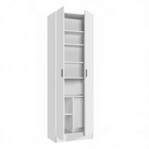 Armario Multiusos con Múltiples Estantes 180x58x37 Cm, Gabinete de Almacenamiento de Roble Canadiense para Dormitorio - Product Image 3