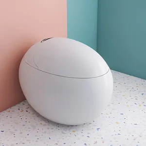 Moderne Eiform Smart Toilette ein Stück tankless Toiletten schüssel elektrische intelligente WC Smart Toilette mit beheiztem Sitz