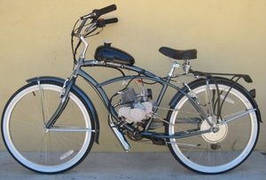 Bicicletta motorizzata da corsa 2 cicli avviamento/avviamento elettrico <span class=keywords><strong>motore</strong></span> 80cc bicicletta da crociera da spiaggia da 26 pollici - Product Image 3