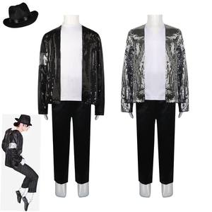 Traje de Baile de Michael Jackson para Discoteca, Disfraz de Actuación de Billy King MJ con Sombrero, Guantes y Calcetines - Product Image 2