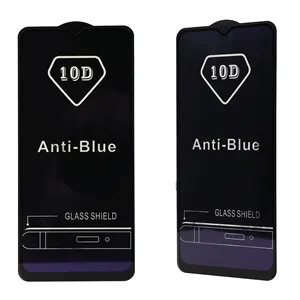 10D אנטי כחול אור עין הגנת מזג זכוכית מלא דבק 9d נציץ מסך מגן עבור iPhone13 vidrio templado para celulares