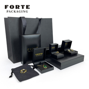 Forte Jewelry Packaging Ring <b>Boxes</b> Necklace Jewellery Display Custom Leatherette Paper <b>Earring</b> Package Wholesale Jewelry <b>Boxes</b> - Product Image 2