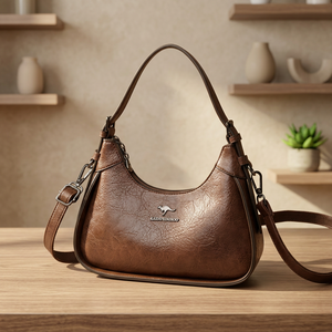 Bolso de Hombro KADIFEINIROO para Mujer, Estilo Vintage, PU, Invierno/Otoño, Cierre de Cremallera, Correa Ajustable, para Uso Diario, Compras y Viajes - Product Image 2