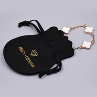 Pochette de luxe Bestpacking pour bijoux, mini sac de rangement avec logo, pochette cadeau pour boucles d'oreilles, sac de rangement personnalisé en cuir pour bijoux