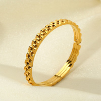 Bracelet de montre en acier inoxydable de style Instagram, transfrontalier Europe-Amérique, plaqué or 18 carats, tendance