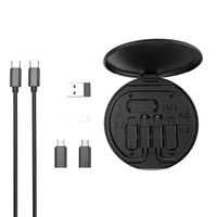 Kit de rangement pour câble USB C multifonctionnel 60W 6 en 1 Ensemble d'adaptateur USB OTG avec support de téléphone miroir pour appareils IOS Charge rapide 3A