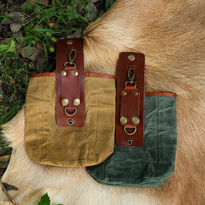 Sac de rangement pliable <span class=keywords><strong>en</strong></span> cuir de vache pour les voyages, les excursions, le <span class=keywords><strong>bushcraft</strong></span>, la <span class=keywords><strong>survie</strong></span> <span class=keywords><strong>en</strong></span> jungle, la randonnée et l'escalade, les activités de plein air - Product Image 4