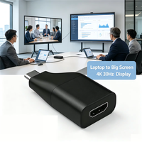 Adaptor Tipe C ke HDTV 4K 30Hz USB C Male Female Converter Plug and Play untuk Laptop Ponsel Tablet TV Monitor Proyektor