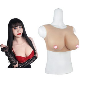 Prótesis de Senos de Silicona con Cuello Redondo, Formas de Senos Falsos con Pechos Grandes para Cosplayer, Crossdresser, Drag Queen - Product Image 1