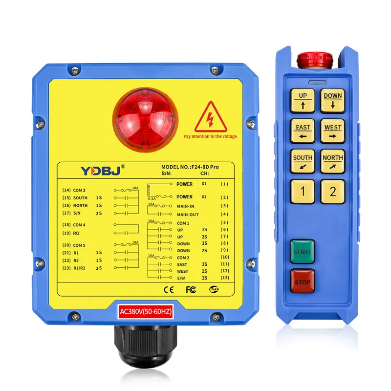 F24-8S Pro Industrial Wireless Winch Controller 8 Key Radio Remote Control Is Used In Forklifts
