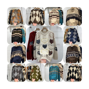 2025 Áo Thun Nữ Dệt Kim Cổ Tròn Jacquard Hươu hoa Áo len dệt kim mùa xuân chống nhăn họa tiết in họa tiết - Product Image 3