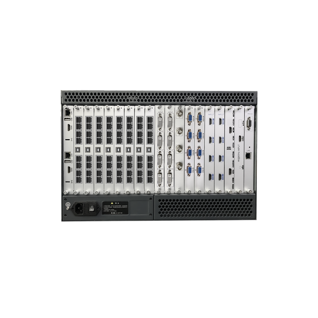LED Video Wall Processor Chassis 6U 4k All in One Video Processor with HDM I 72 Ethernet Ports 36 Million Pixels