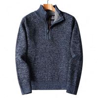 Nouveau Pull Décontracté d'Hiver pour Homme – Chandail Chaud Slim à Col Montant Tricoté pour Homme