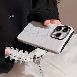 Étui de téléphone TPU tendance et élégant <span class=keywords><strong>G</strong></span>-Gertrudes pour iPhone 17 Air 16, <span class=keywords><strong>protection</strong></span> 360°, coque arrière mate, Filin Ballet Blue Bowknot, coque rigide - Product Image 5