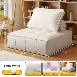 Sofá Seccional Modular Minimalista Italiano de Cuero Resistente a Arañazos de Gato, Asiento Profundo, Combinación Libre, <span class=keywords><strong>Muebles</strong></span> para Sala de Estar - Product Image 2