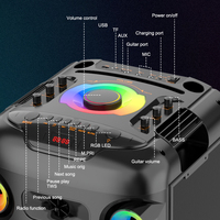 JQS9055 Enceinte d'extérieur élégante 12 pouces avec basses et tweeters, chariot de transport, son puissant, enceinte sans fil DJ active et puissante avec Bluetooth