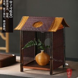 Zhu Qige Handmade Bamboo Lamp E27 Led Tea Room Zen Table Lamp Craft Decor - Product Image 3