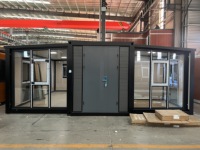 Maison préfabriquée modulaire en conteneur de 20 pieds, 2 chambres, extensible