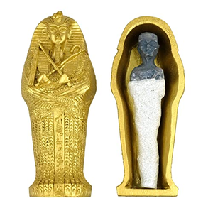 Ornement décoratif pyramidal en métal « Mumie Pharaon Égyptien » gravé, artisanat de cercueil, souvenir de voyage, artisanat en résine – Vente chaude - Product Image 1