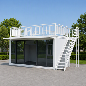 <span class=keywords><strong>Casa</strong></span> Container Prefabbricata Modulare a Due Piani con Tetto Panoramico per Ufficio Aziendale, Montaggio Rapido in Acciaio e Vetro, 20 Piedi - Product Image 1