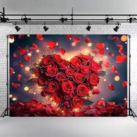 Latar Belakang Bunga Mawar Spanduk Pesta Musim Panas Dinding Bunga Dekorasi Ulang Tahun Pernikahan Latar Belakang Pernikahan Pengantin Studio Fotografi
