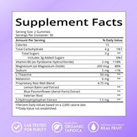 Gummies d'Ashwagandha Marque Blanche : Complément de Mélatonine pour le Sommeil, Extrait de Racine d'Ashwagandha, Soulagement du Stress et Renforcement Immunitaire