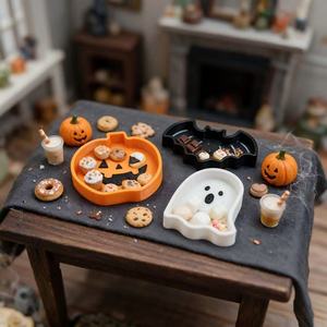 Meilleure vente transfrontalière : Organisateur de bijoux créatif en plastique imprimé en 3D, motif citrouille d'Halloween et maison de poupée fantôme, décoratif - Product Image 6