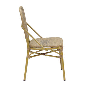 Muebles de Patio Silla a prueba de agua Resistencia a los rayos UV Aluminio PE Ratán Terraza natural al aire libre Café Bistro Silla - Product Image 2