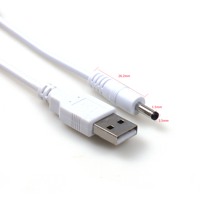 USB to DC 3.5mm Power Cable Connector Jack 5V Charger Power Cable 3.5*1.35mm Universal for HUB Mini Fan Router Speaker MP3/MP4